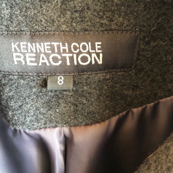 Kenneth Cole Reaction charcoal grey pea coat - Picture 5 of 7